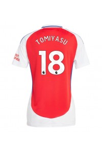 Arsenal Takehiro Tomiyasu #18 Voetbaltruitje Thuis tenue Dames 2024-25 Korte Mouw